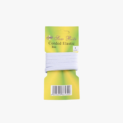 Elastic Carded - Black & White - Ragland Fabrics