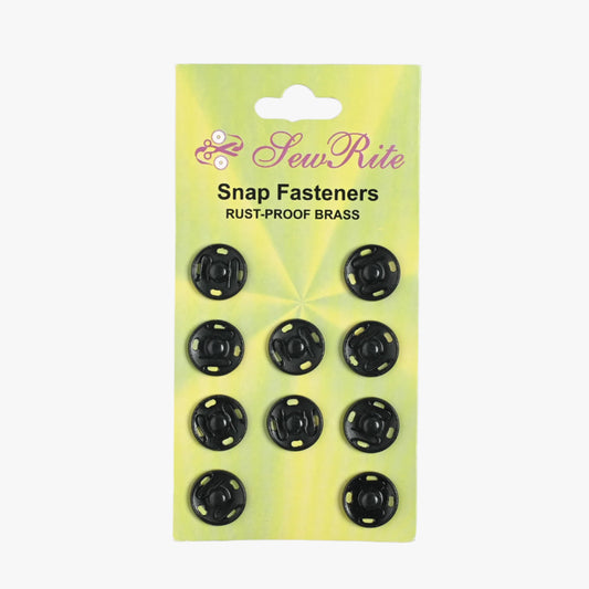 Press Studs - Size 3 Black - Ragland Fabrics