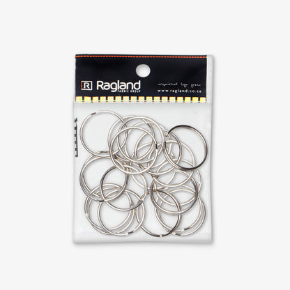 Split Rings 30mm Metal - Ragland Fabrics