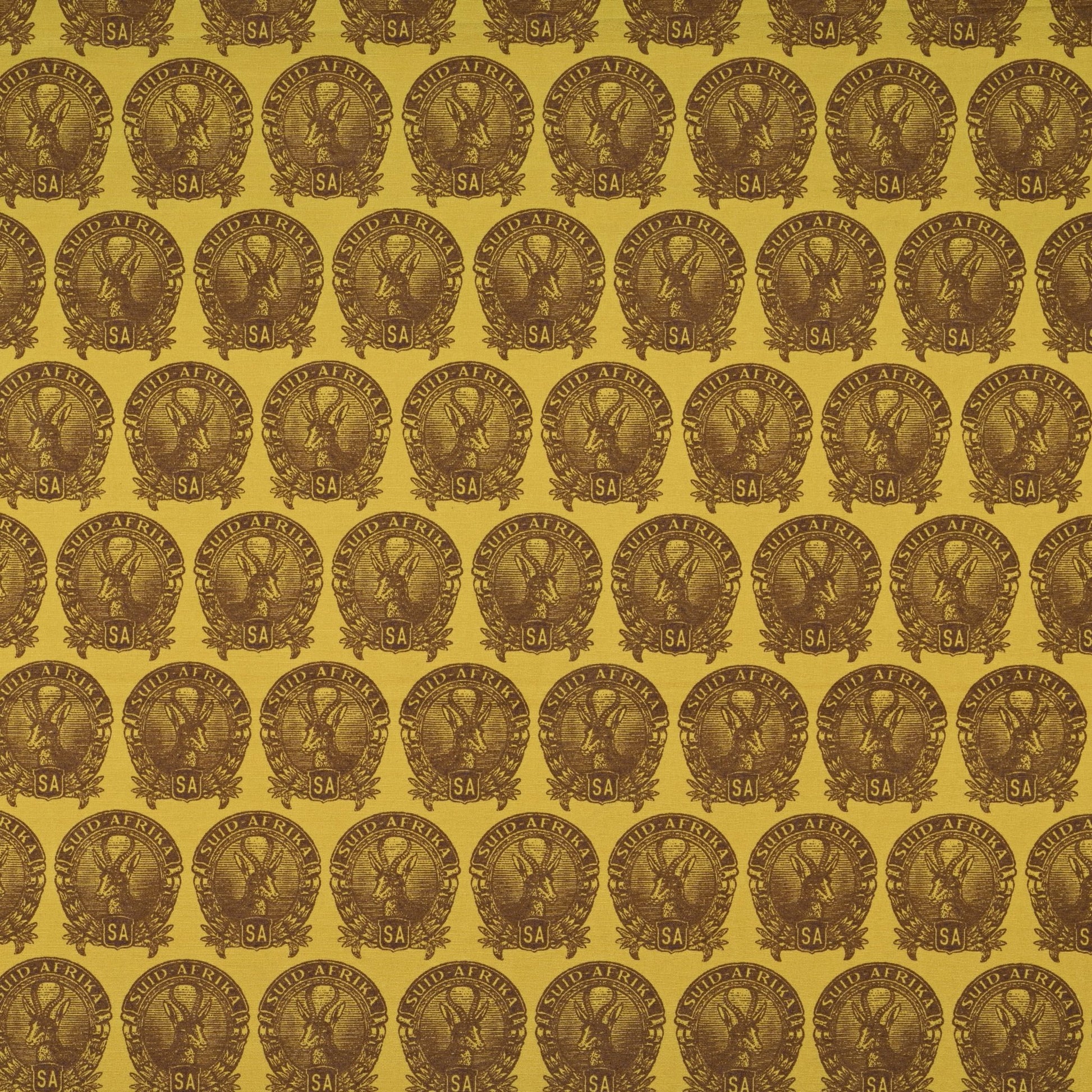 Printed Poly Cotton Springbok Stamp Lime 140cm - Ragland Fabrics