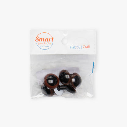 Teddy Eyes Brown 20mm (3pairs) - Ragland Fabrics